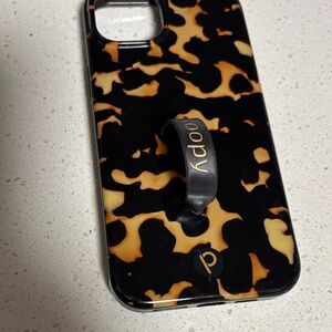 Loopy Black and Tan Phone Case with Stand for IPhone plus size